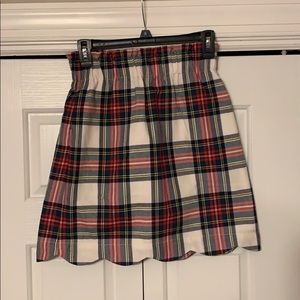 Lauren James - Scalloped plaid flannel skirt